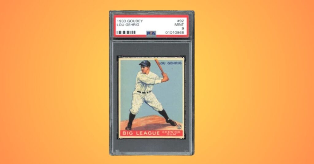 1933 Goudey 92 Lou Gehrig