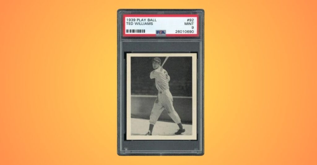 1939 Play Ball 92 Ted Williams Rookie Card