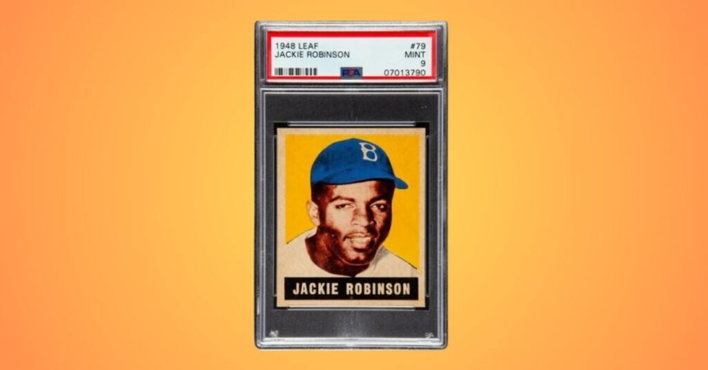 1948 LEAF 79 JACKIE ROBINSON ROOKIE CARD