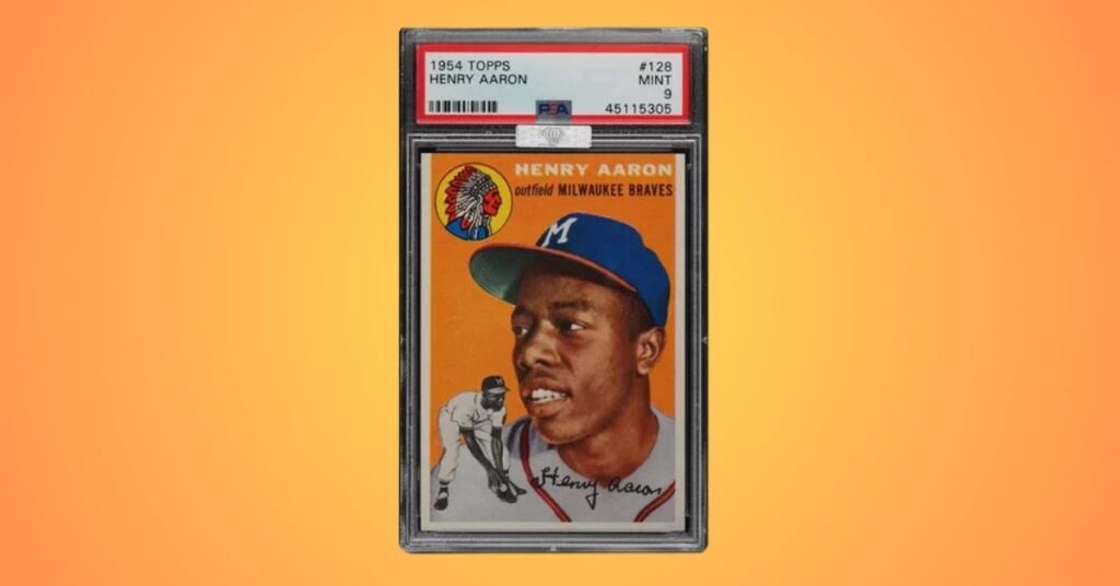 1954 Topps 128 Hank Aaron Rookie Card