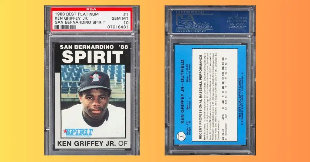 1988 Best San Bernardino Spirit Ken Griffey Jr. ROOKIE 1 PSA 10 GEM MINT