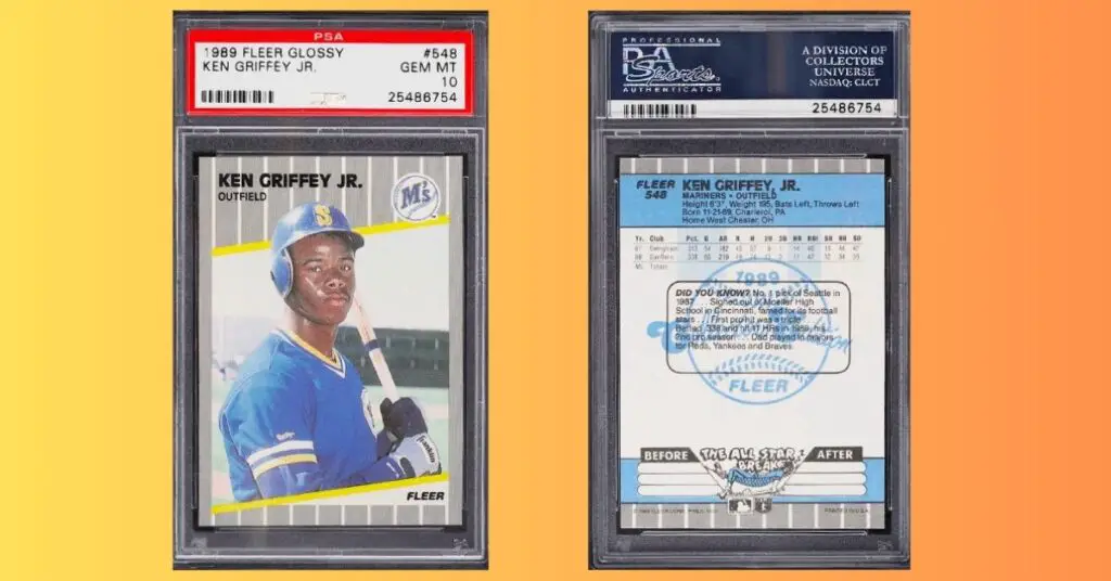 1989 Fleer Glossy Ken Griffey Jr.ROOKIE RC 548 PSA 10 GEM MINT