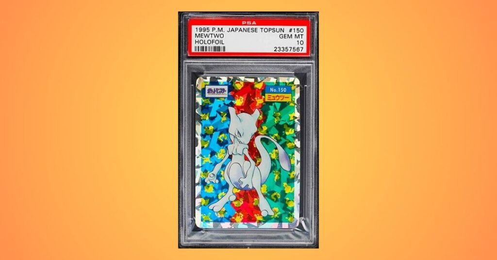 1995 Japanese Topsun Holofoil Mewtwo Pokemon Card #150