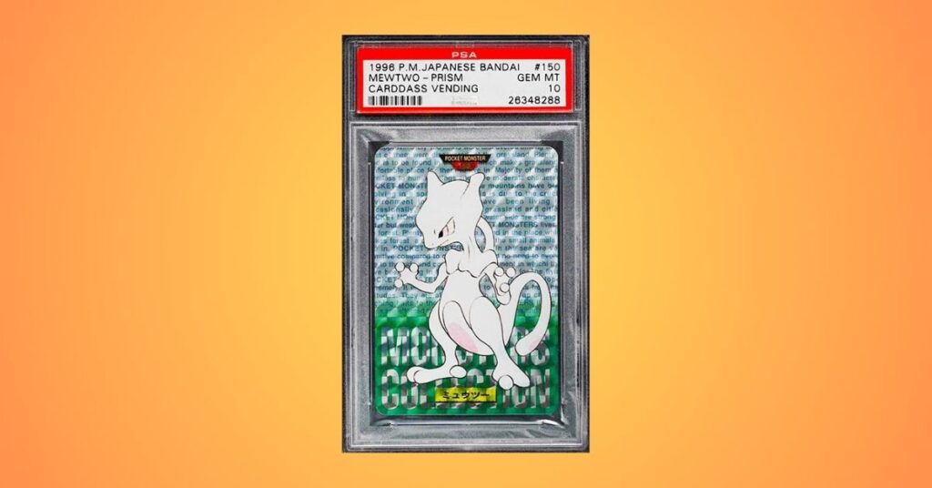 1996 Pocket Monsters Carddass Vending Mewtwo Prism Pokemon Card #150