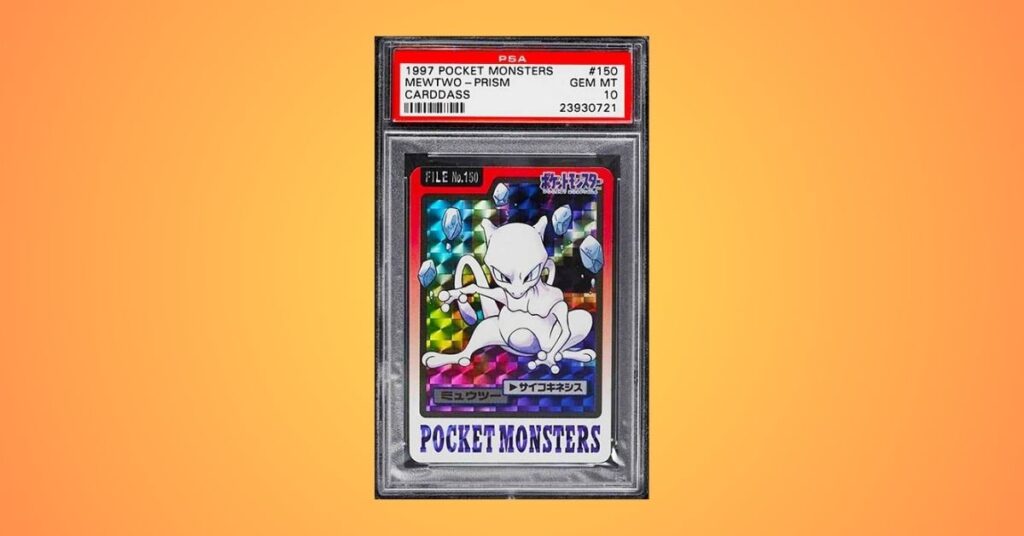 1997 Pocket Monsters Carddass Vending Mewtwo Prism Pokemon Card #150