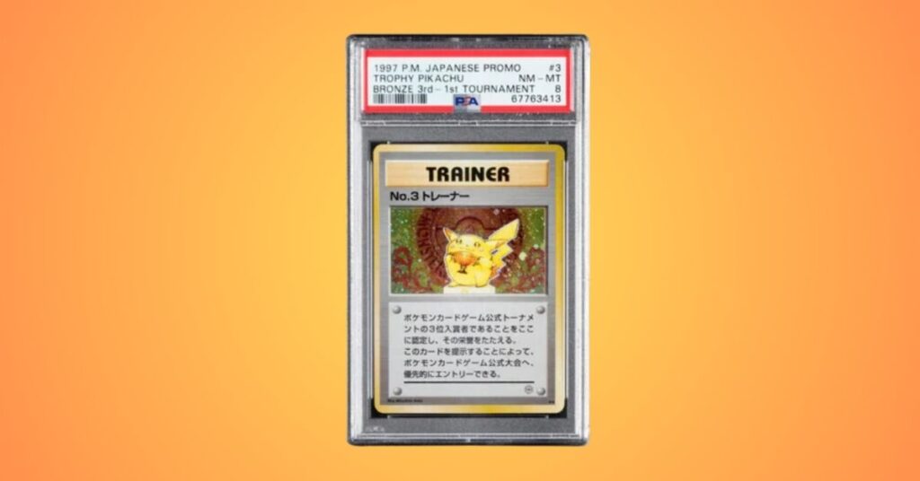 1997 Pokémon Japanese Promo Trophy Pikachu Bronze No. 3 - 1st Tournament