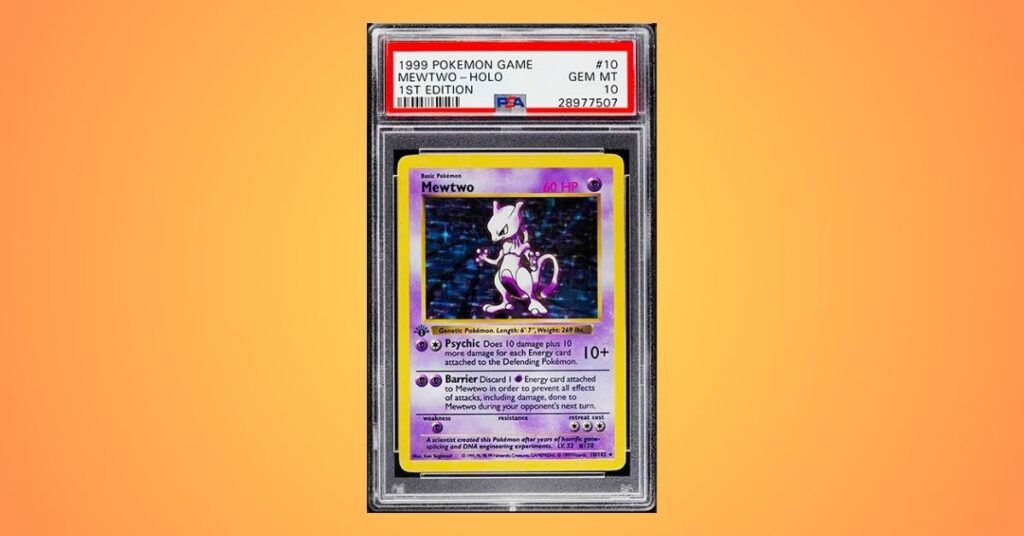 1999 Pokemon Game (1st Edition) Mewtwo holo #10
