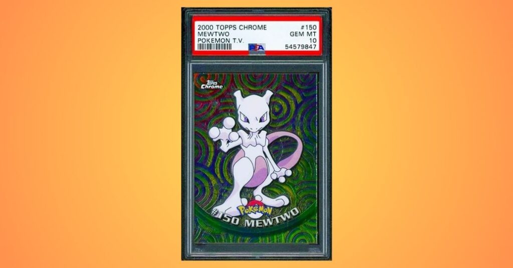 2000 Topps Chrome T.V. Mewtwo card #150