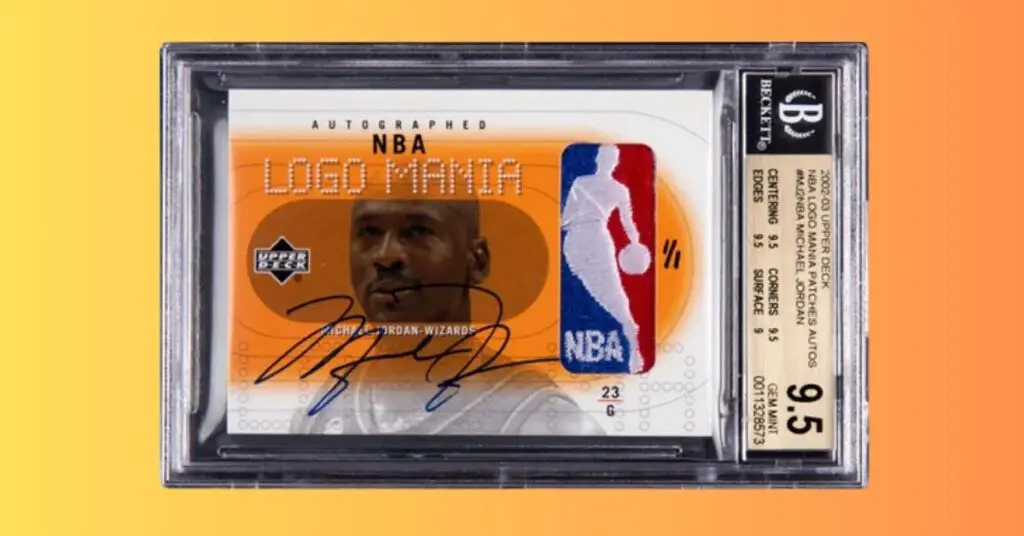 2002-03 Upper Deck NBA Logo Mania Michael Jordan Logoman Autograph 1 -1