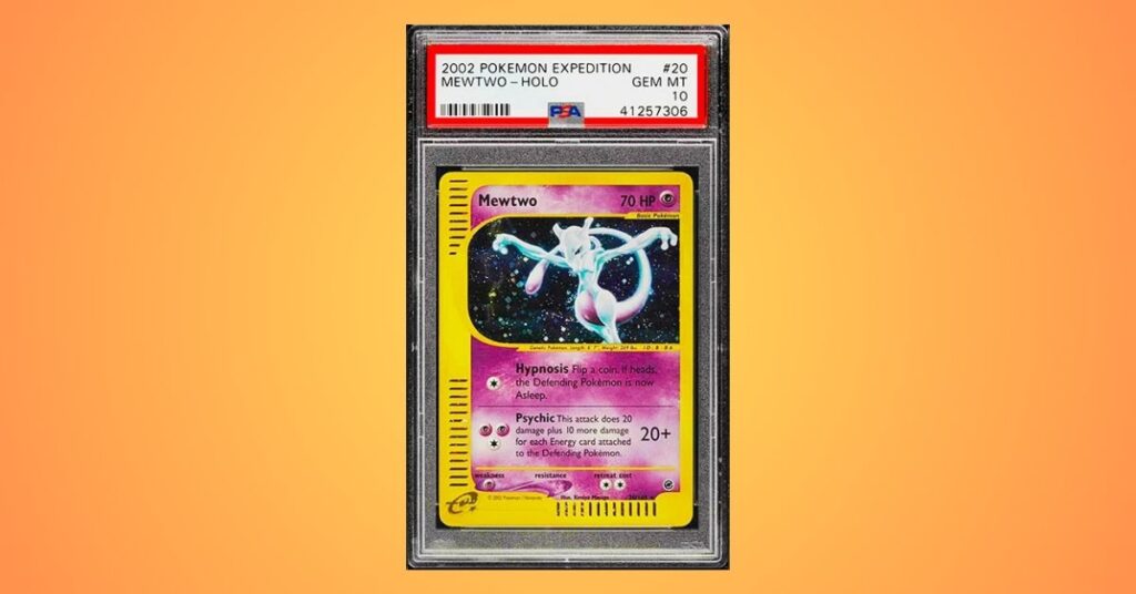 2002 Expedition Mewtwo Pokemon card holo #20