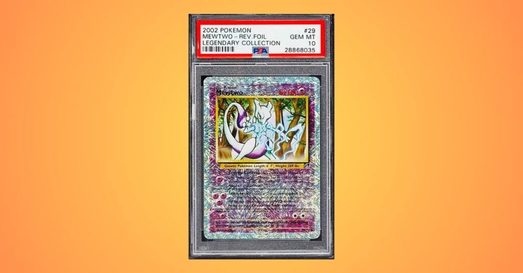 2002 Legendary Collection Reverse Foil Mewtwo Pokemon Card #29