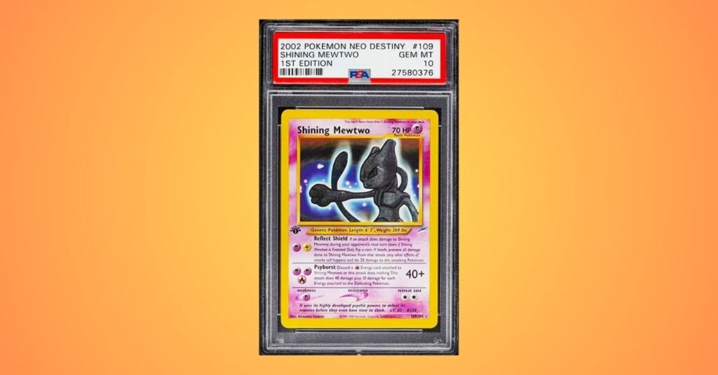2002 Neo Destiny Shining (1st Edition) Mewtwo Pokemon Card #109