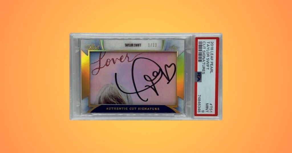 2018 Leaf Pearl Cut Signatures Taylor Swift card