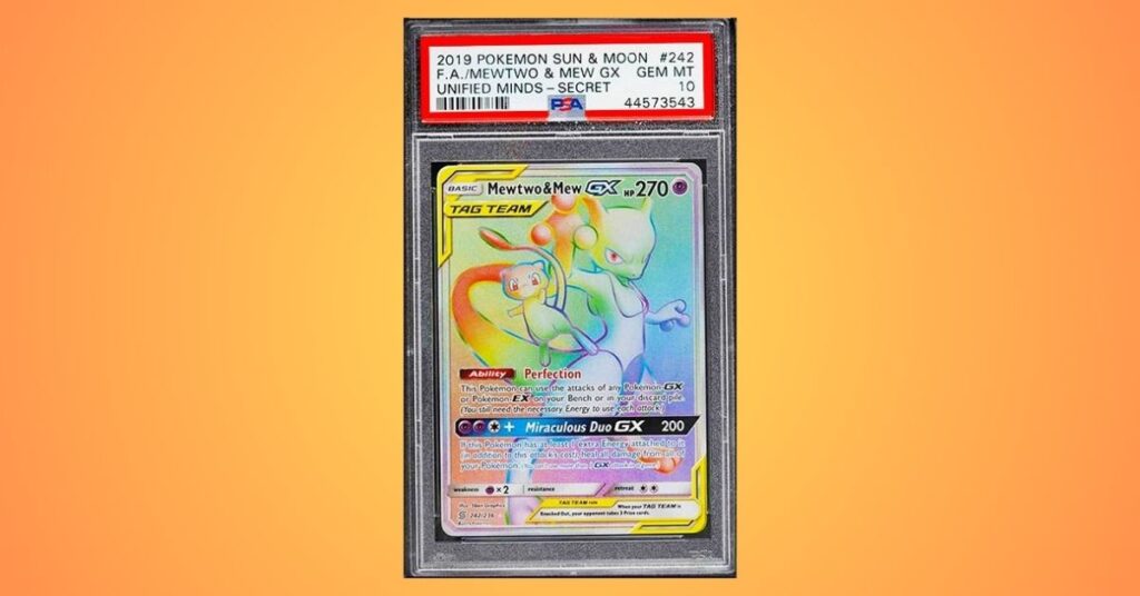 2019 Sun & Moon Unified Minds Mewtwo Secret Rare #163