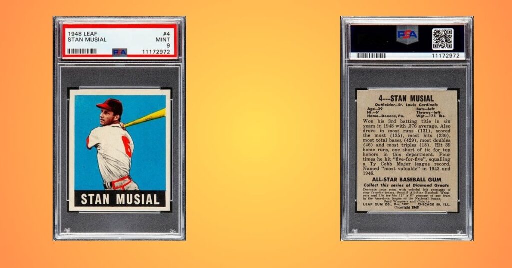 1948 Leaf Stan Musial Rookie Card #4