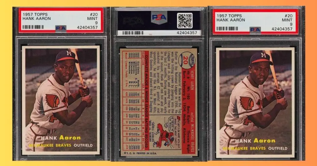 1957 Topps Hank Aaron 20 PSA 9