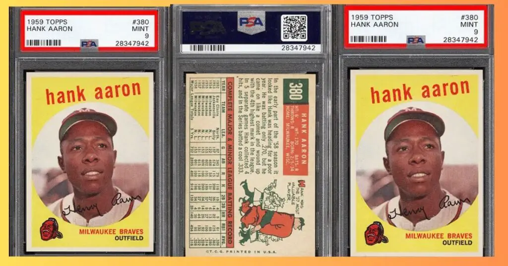 1959 Topps Hank Aaron 380 PSA 9