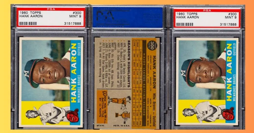 1960 Topps Hank Aaron 300 PSA 9