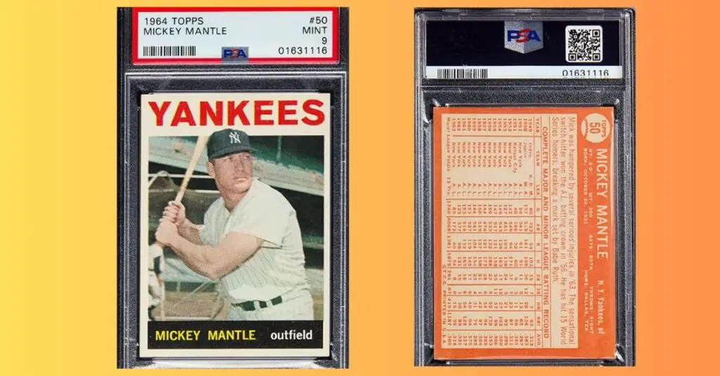 1964 Topps Mickey Mantle 50 PSA 9 