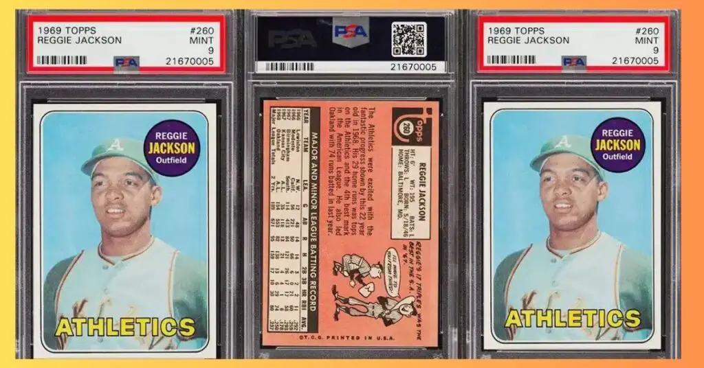 1969 Topps Reggie Jackson RC 260 PSA 9