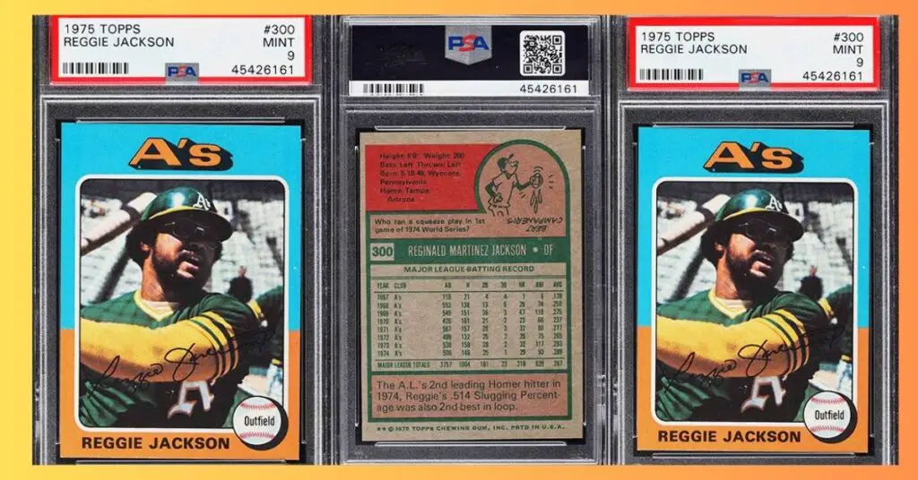 1975 Topps Reggie Jackson 300 PSA 9