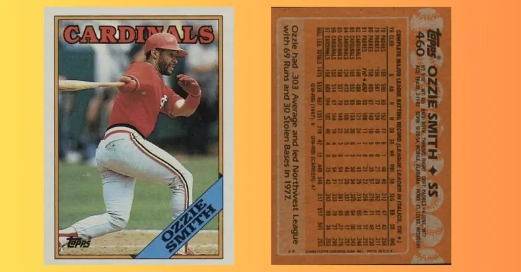 1988 Topps 460 Ozzie Smith Baseball Card