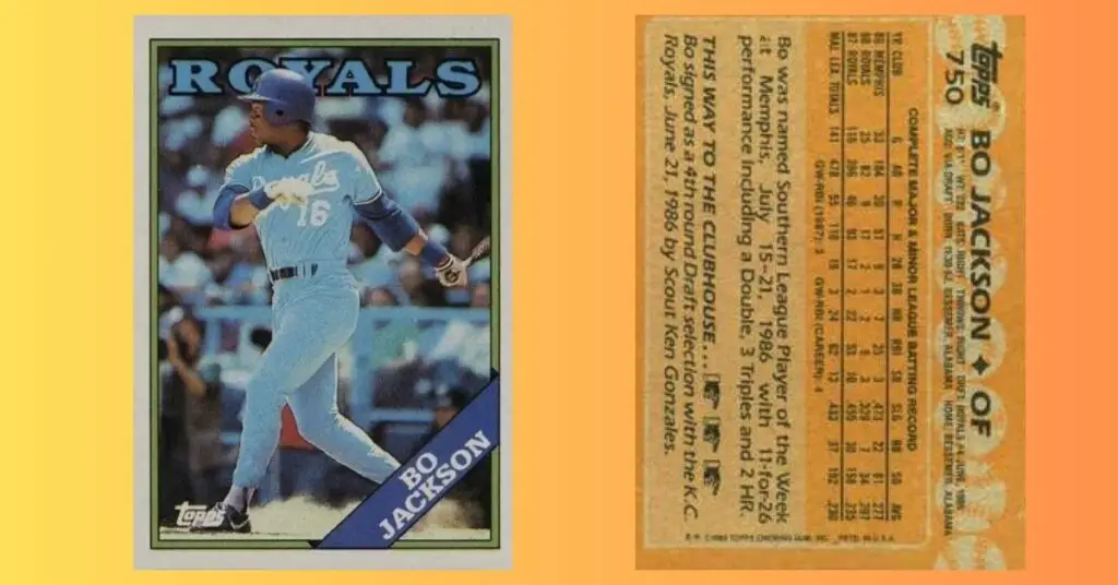 1988 Topps 750 Bo Jackson baseball card