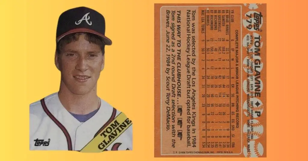 1988 Topps 779 Tom Glavine Rookie Card Baseball Card