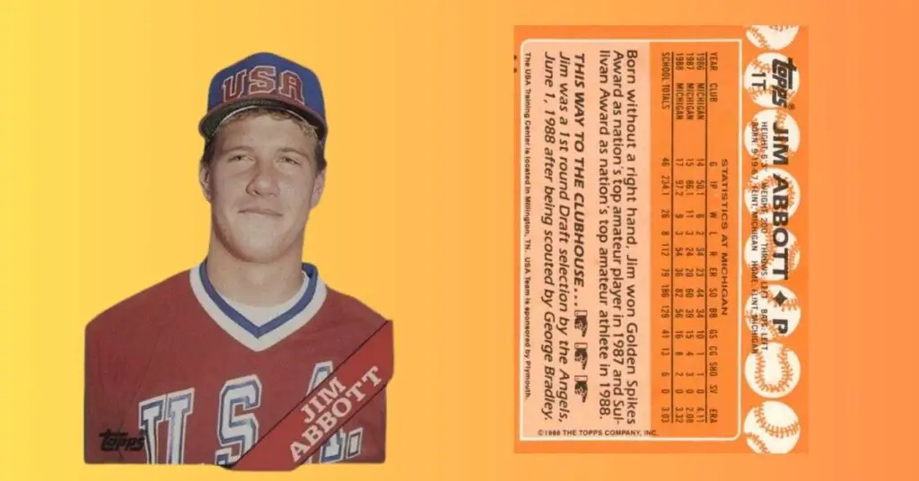 1988 Topps Traded 1T Jim Abbott Rookie Card Baseball Card