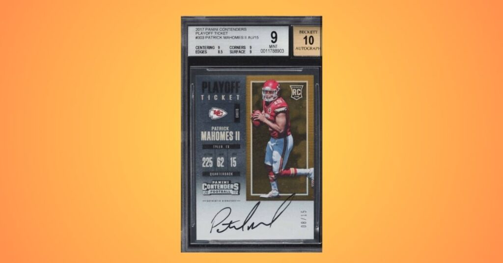 2017 Panini Contenders Patrick Mahomes RC Autograph #303