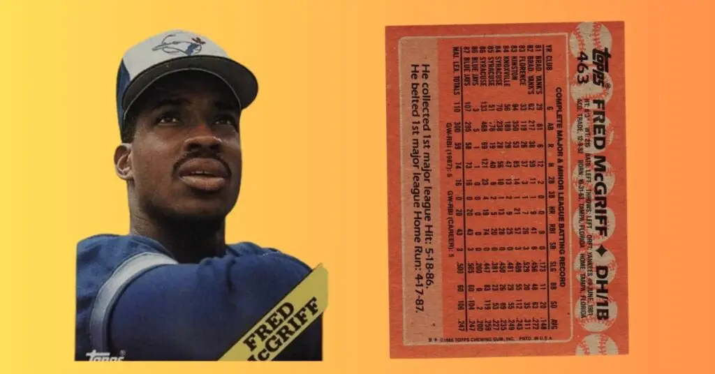 1988 Topps 463 Fred McGriff baseball card